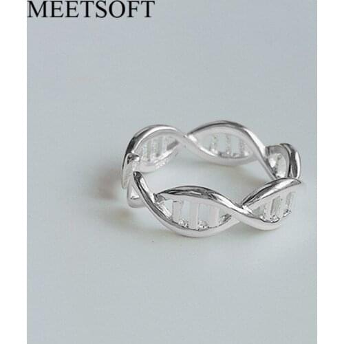 MEETSOFT Women's Silver Rings