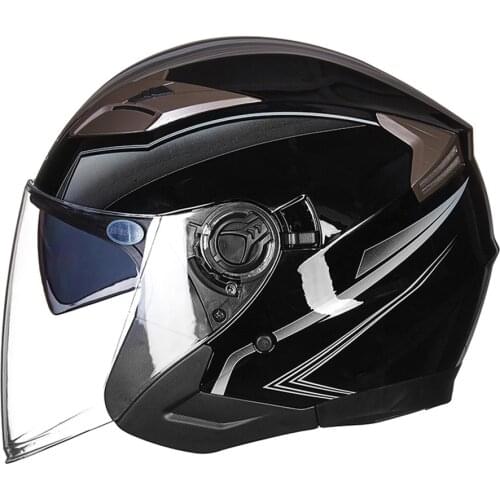 GXT Motorcycle Helmet Half Face ABS Double Lens Helmet Motorbike Helmet Electric Safety Moto Casque for Women/Men Casco Moto