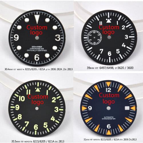 ！！！！！！Customize your logo ！！！！！！ Watch dial for Unitas ETA 2824 2836，Miyota8215 Automatic Movement mechancal mens wriwtwatches
