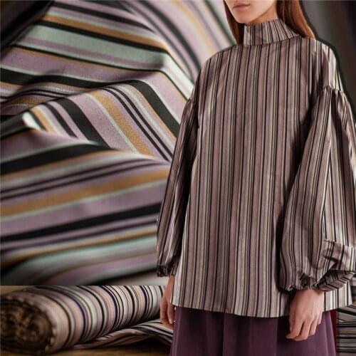 Yarn-dyed multi-colors striped pure silk taffeta fabric,sewing for shirt,dress,pants,suits,home decor,craft by the yard