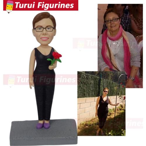 Custom head statue adult womens figure sculptures figurines from pictures Personal Sculpture customize bobblehead figurines doll