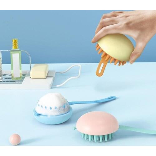 Practical Hair Scalp Massager Detachable Labor-saving TPR Shower Hair Scalp Comb Supplies for Home Daily Use