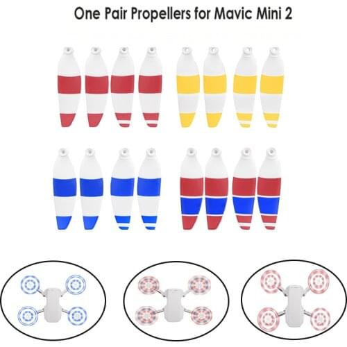 1 Pair Replacement Propellers Props White with Stripes for DJI Mavic Mini 2 replacement Propeller Props Blade Accessory Wing Fan