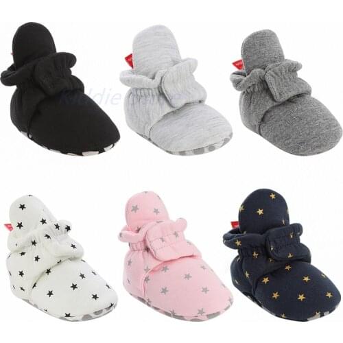 Multiple Color Star Sock Shoes for Newborn Infant Soft Cotton No-skip Booties Toddlers Prewalkers Slippers Baby Girl Crib Shoes