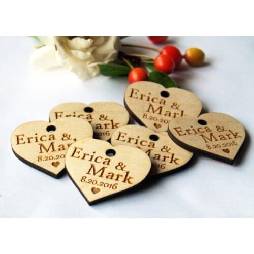 Wedding favor, Wedding tags, Wedding favor tags, Wood tags, Wedding favor rustic, Wooden hearts, Wedding hearts, Wooden tags, Ta