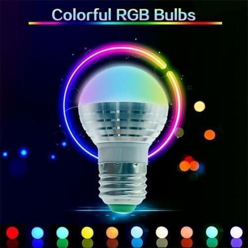 Led Bulb E27 E14 GU10 MR16 Dimmable RGB Smart Bulb 5W AC 220V 110V Smart Light Bulb Magic Lamp RGBW RGBWW With IR Remote Control