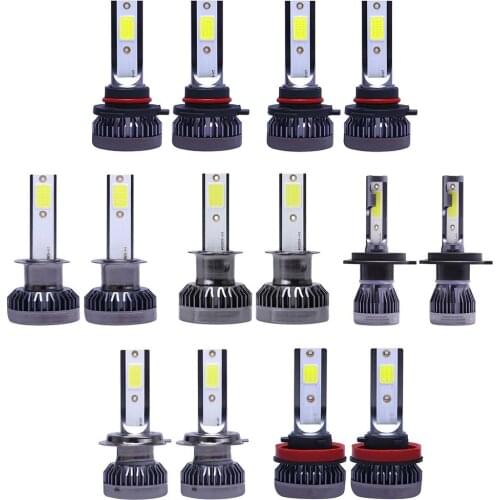 2pcs 9-36V COB LED Car Headlight Headlamp Bulbs 72W 12000LM 8000K Quakeproof Low Voltage Protection Automobile Bulbs