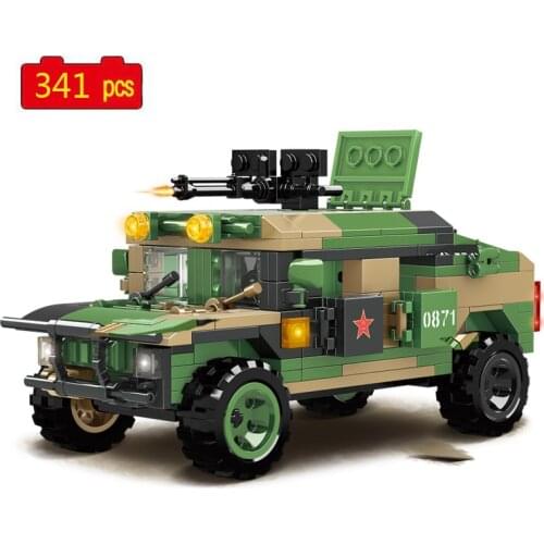 WW2 Military Series Army Armored Vehicle DIY Model SWAT Weapon accessories Building Blocks Bricks Toys Gifts