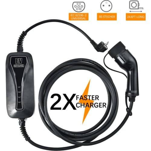 EV charger Type 2 IEC62196 EVSE EV charging cable 16A EU Plug for Electric vehicle