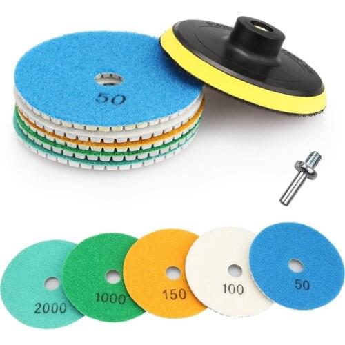 1PC 4" Polishing Pads Diamond Polishing Discs Granite Marble Concrete Stone Polishing Grinding Discs Tool