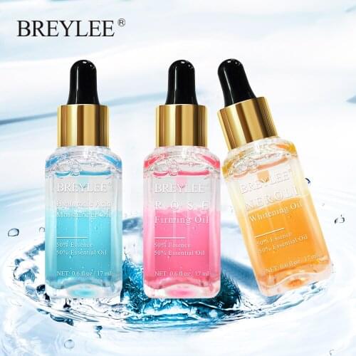 BREYLEE Hyaluronic Acid Essential Oils Moisturizer Whitening Essence Face Skin Care Rose Firming Facial Serum Anti-Aging 1PCS