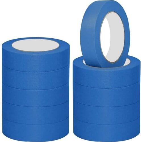 10 Pack DIY Masking Paper Blue Painters Masking Tape Indoor Painting Decorating 24mm x 20M Painters Tape Masking CNIM Hot