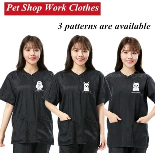 2021 New Pet Shop Beautician Work Clothes Pet Shearing And Bathing Gown Anti-static Waterproof Breathable S/M/L/XL/2XL/3XL G0302