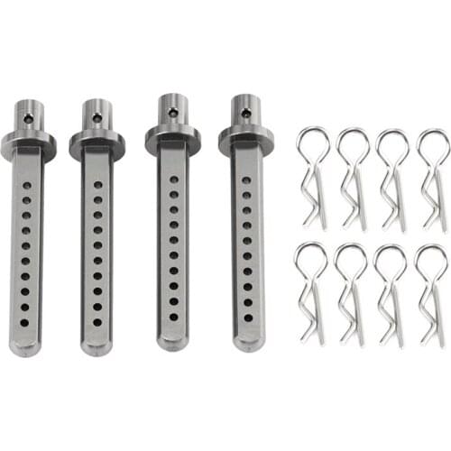 4PCS Aluminum Body Post Mounts Car Shell Fixing Column Part Model Accessories for 1/10 RC Crawler Axial SCX10