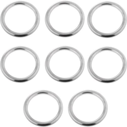 8pcs Stainless Steel 316 Grade O Ring Rigging 5/32"X 1-1/2'' Marine Round For Boat Rigging