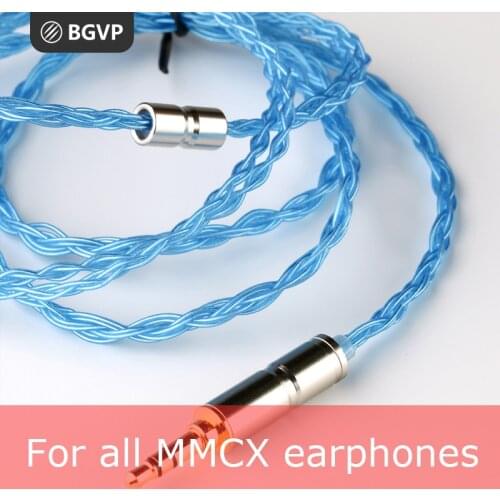 BGVP 5N OCC 8 Core Silver Plated Cable 2.5mm 3.5mm 4.4mm HIFI Balanced Earphone Upgrade mmcx with mic noise cancelling Cable