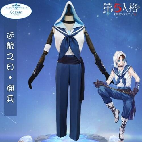 Anime! Identity V Naib Subedar Oceangoing Voyage Day Sailor Suit Uniform Cosplay Costume Halloween Party Dailydress 2021 NEW