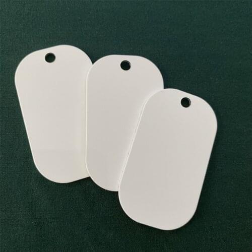 Free Shipping 50pcs Retail Sublimation Blank Dog Tag Blank Military Style Dog Tags Stamping Blank Tag Pendants Transfer Pet Tag