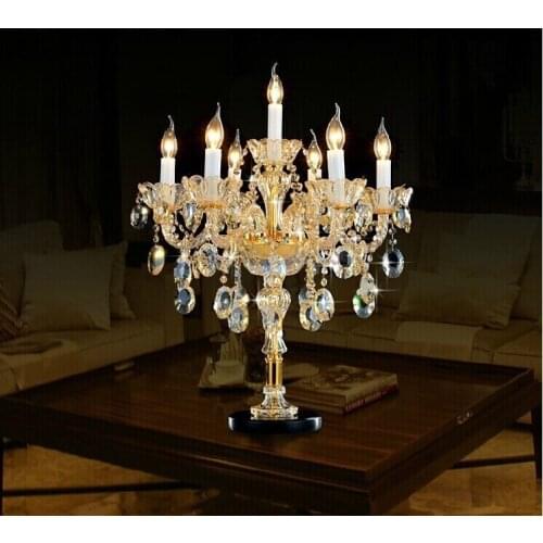 Free shipping Italian wedding candle holders Big candle table lamps large Gradient candelabra Crystal bedroom candle table light