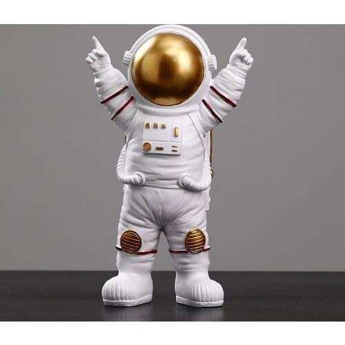 3pcs Nordic Astronaut Figurines Resin Sculpture Spaceman Home Decor Miniatures Table Ornaments Cosmonaut Figure Home Decorative