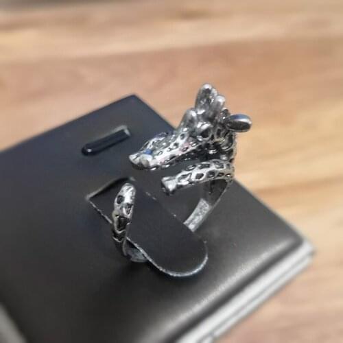 G.SKY A4 Antique Silver Plated Open Adjustable New Dragon Ring Girl Gifts