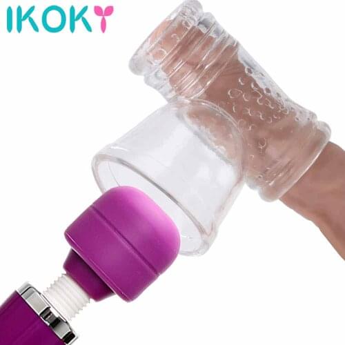 IKOKY Chastity Nozzles Of Massager Sex Toys for Men Massager Penis Masturbator Toy