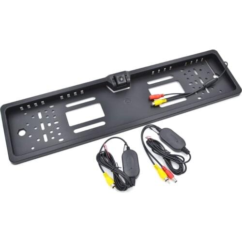 2.4 GHZ wireless Car Rear View Camera Reverse backup Camera rearview parking Camera EU European Car License Plate Frame Camera