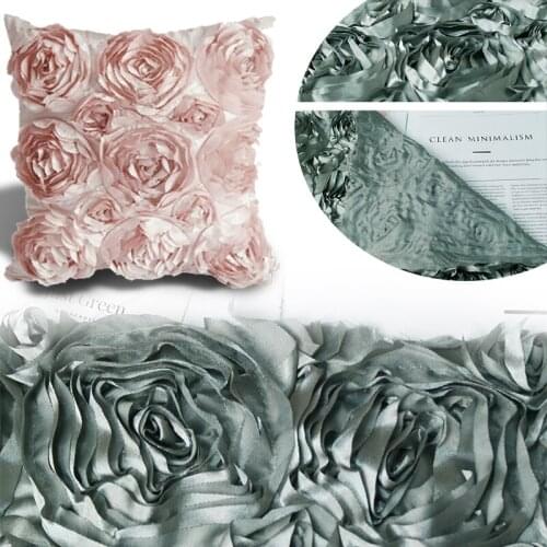 100X138cm 3D Rose Flowers Design Fabric Lace Craft Diy Dresse Wedding Party Carpet Background Decoration Patchwork Sewing Fabric