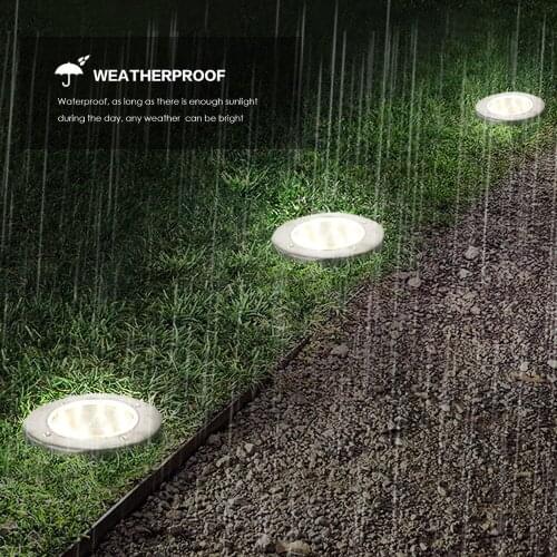 Solar Powered Lawn lamp Waterproof LED Garden Underground light Yard Pathway Deck lights Patio Landscape lighting Outdoor Decor