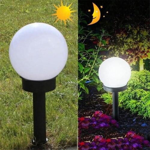 2Pcs/Lot LED Ball Light Lamp Solar Power Outdoor Garden Path Yard Lawn Road Courtyard Ground Lamps Waterproof Garden Decoration