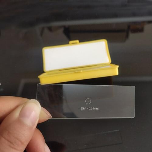 Optical Glass Microscope Calibration Slides Eyepiece Reticle Ruler Microscope Stage Micrometer for Eyepieces Measurement