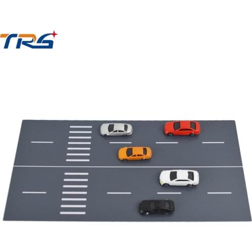 Model Road Scenery Layout 1:144/150 Scale Model Roadbed/ Road Surface Plastic Roadway Model Train Toy Kits