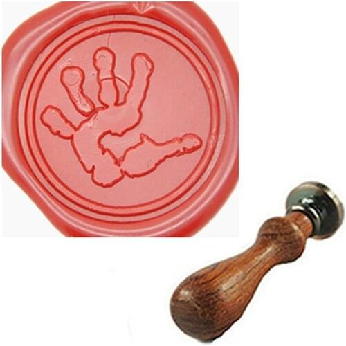 Seal Wax Kit, Handprint Vintage Wax Badge Seal Stamp Kit Wax Set Tool Gift,custom