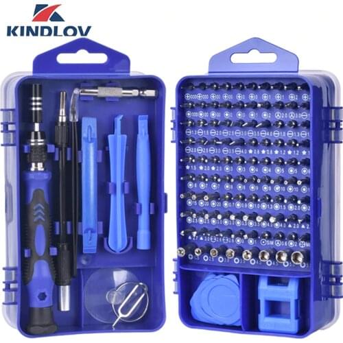 KINDLOV Phone Repair Tools Kit Screwdriver Set Precision 115 In 1 Magnetic Torx Hex Bit Screw Driver Bits Insulated Multitools