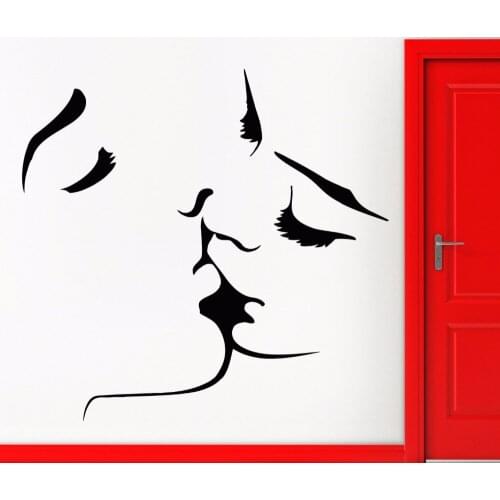 Kissing couple wall stickers home decor wedding decoration wall art for Bedroom decals Mural Pegatina De Pared A702