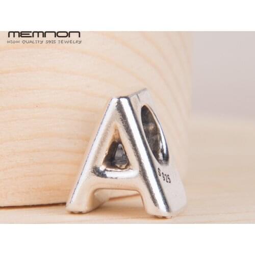 New Autumn Letter Charms beads 925 sterling silver alphabet charm letter A fit Bracelets Necklaces DIY jewelry making for women