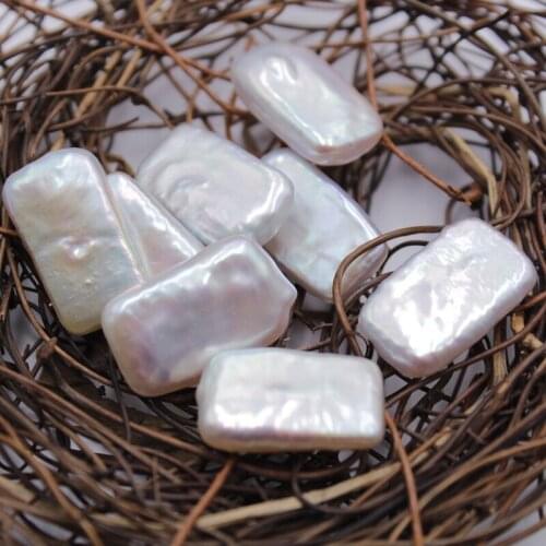 WHOLESALE Rectangle Shape 10-18mm Size Natural Real Pearls, Loose Freshwater Irregular Baroque Pearls, 10PCS/LOT
