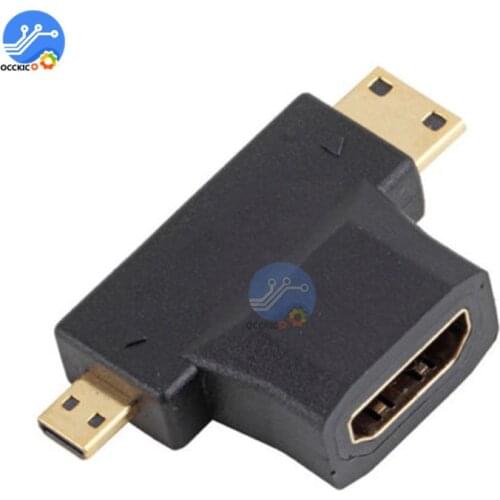 3 in 1 for HDMI-compatible Female to Mini Male/Micro Male Adapter Converter Connector for Tablet PC for HDMI-compatible Adapter