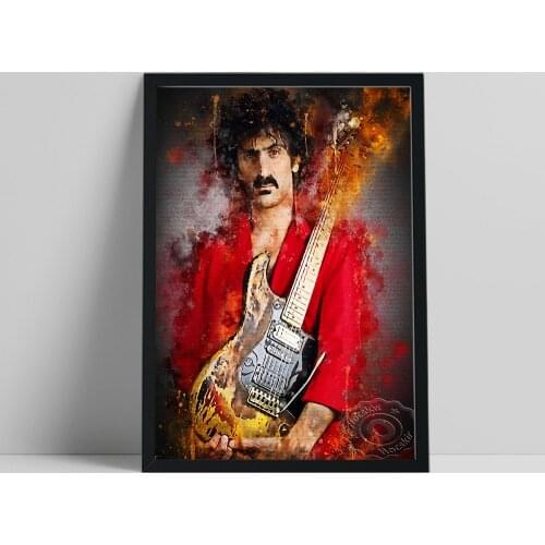 Frank Zappa Poster, Zappa Innovate Rock Guitarist Wall Picture, The Mothers Of Invention Band Zappa Guitarist Prints, Fans Gift