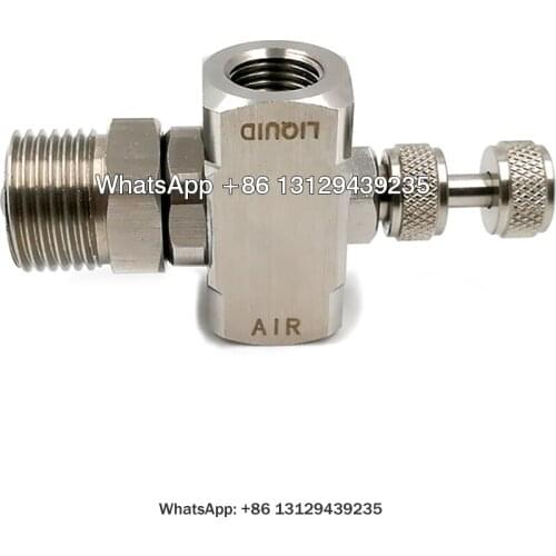 Stainless Steel Adjustable Thick-Wall-Mounted Air Atomizing Nozzle,Air Atomization Cooling Nozzle,Air Dust Removal Spray Nozzle