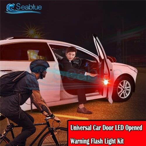 2Pcs/lot 3 LEDs Car Openning Door Warning Light Safety Anti-collision Emergency Alarm Lamp Car Indicator Flash Signal Lights