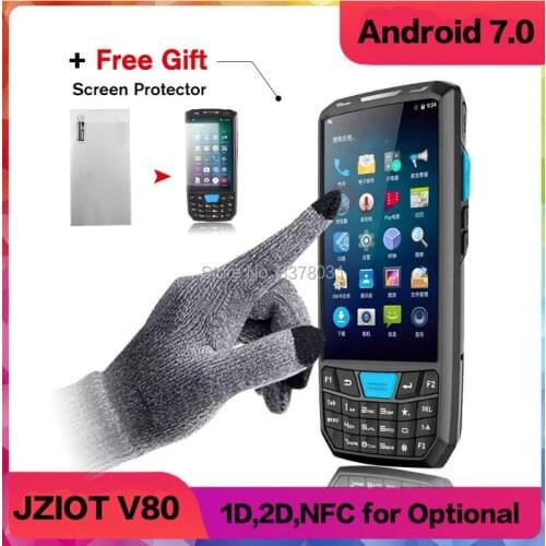JZIOT PDA 1D 2D Barcode Scanner With Android 7.0 NFC RFID Reader Wireless Handheld Data Collection Device