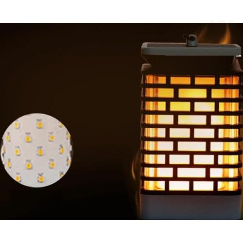 Solar Light Outdoors Waterproof Solar Lights Flicking Flame Lantern Lamp Light Solar Powered LED Hanging Light for garden yard