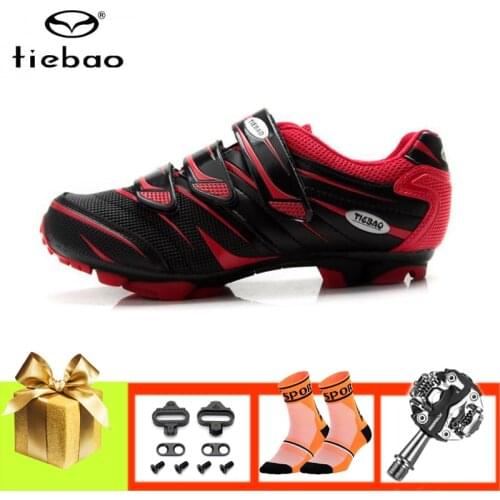 Tiebao Cycling shoes men women breathable sapatilha ciclismo mtb pedals superstar self-locking outdoor mountain bike sneakers