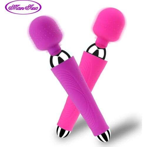 20 Speeds Magic Wand Massager Stick AV Vibrators Sexy Clit Vibrator Sex Toys for Women Oral Clit USB Rechargeable Vibrators