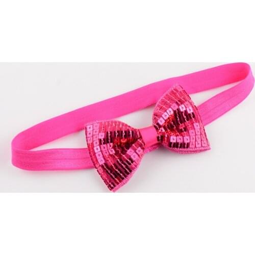 1 Pieces Lytwtws Baby Headband Handmade DIY Toddler Infant Kids Hair Accessories Girl Newborn Bows Bowknot Sequins Turban Tiara