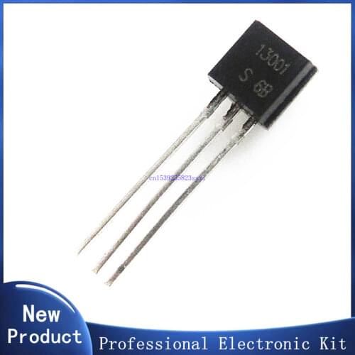 100pcs/lot MJE13001 TO-92 13001 TO92 E13001 new triode transistor In Stock Low-power transistor