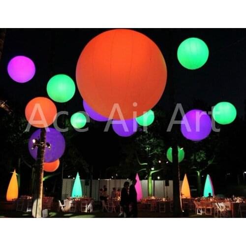 4 pcs Inflatable mutil interactive rowed colorful LED balls,sphere model for party/wedding hanging decoration