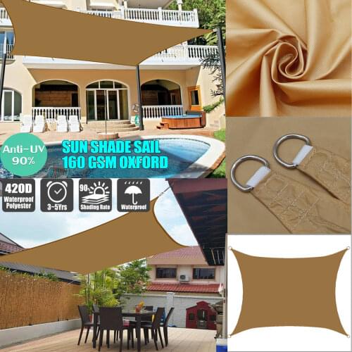 420D Oxford Visor Sun Sail Pool Cover Sun Screen Awnings Outdoor Waterproof Sail Shade Cloth Gazebo Canopygarden Parasol Awning