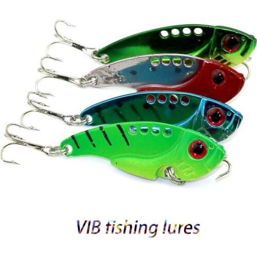 HENGJIA 50pcs 5.5cm 11g Metal VIB Fishing lures Spoon Lures pike bass trout fishing baits peche isca pesca fishing tackles